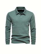 Men's Long Sleeve Polo Shirt Soft Comfortable Modern Fit