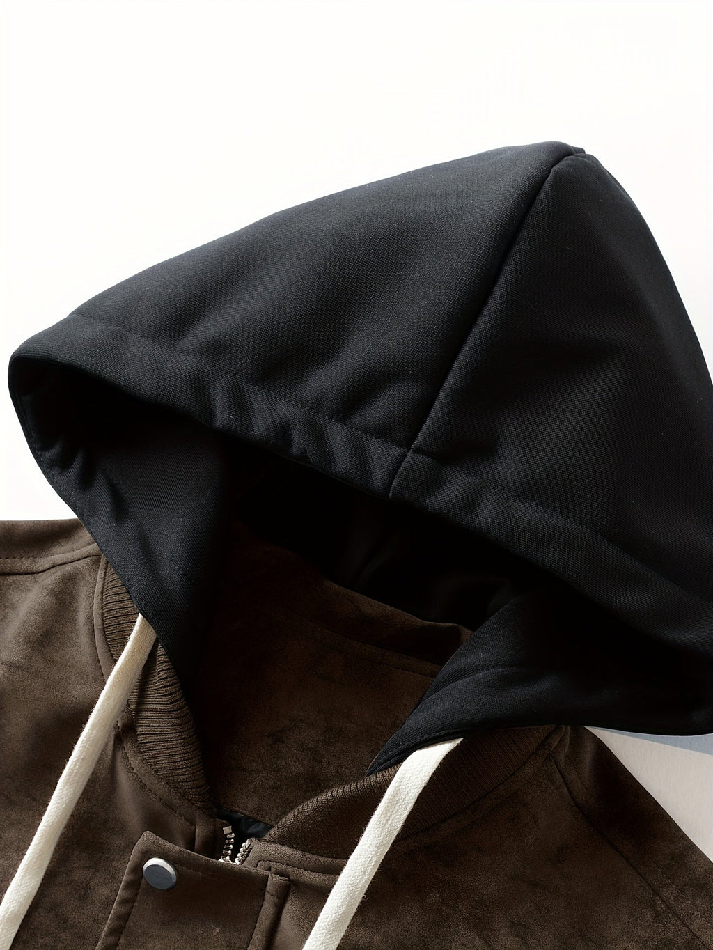 Women's Drawstring Hood Zip Jacket with Ribbed Cuffs and Hem
