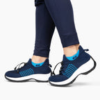 Women's Knit Toggle Walking Shoes with Cushioned Sole
