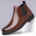 Women's Dark Brown Everyday Chelsea Boots with Flexible Sides - Dark Brown