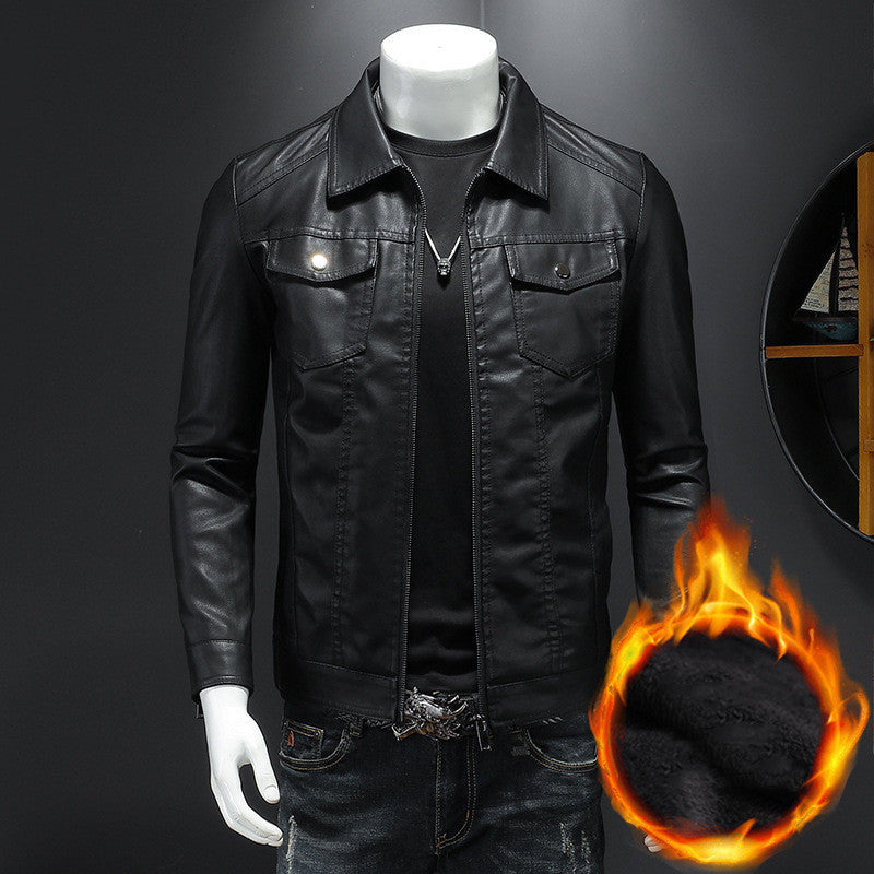 Men's Vintage Leather Jacket Durable Comfortable Stylish Classic Everyday