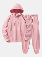 Men's Heavyweight Drop Shoulder Tracksuit Relaxed Cotton Blend Hoodie
