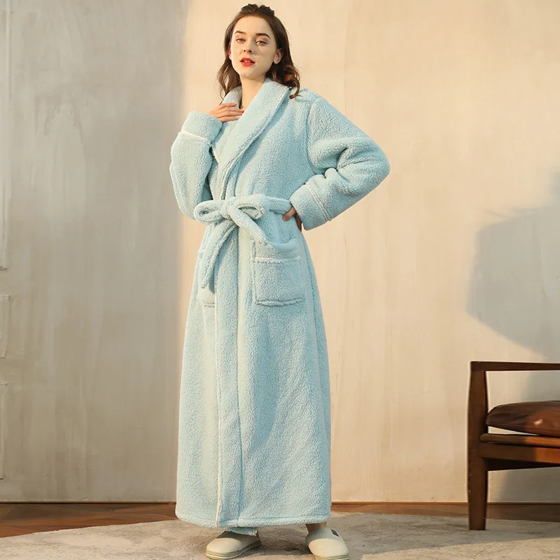 Women's Flannel Bathrobe – Soft Belted Robe