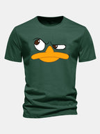 Men's Graphic T Shirt Cartoon Face Print Casual Fit