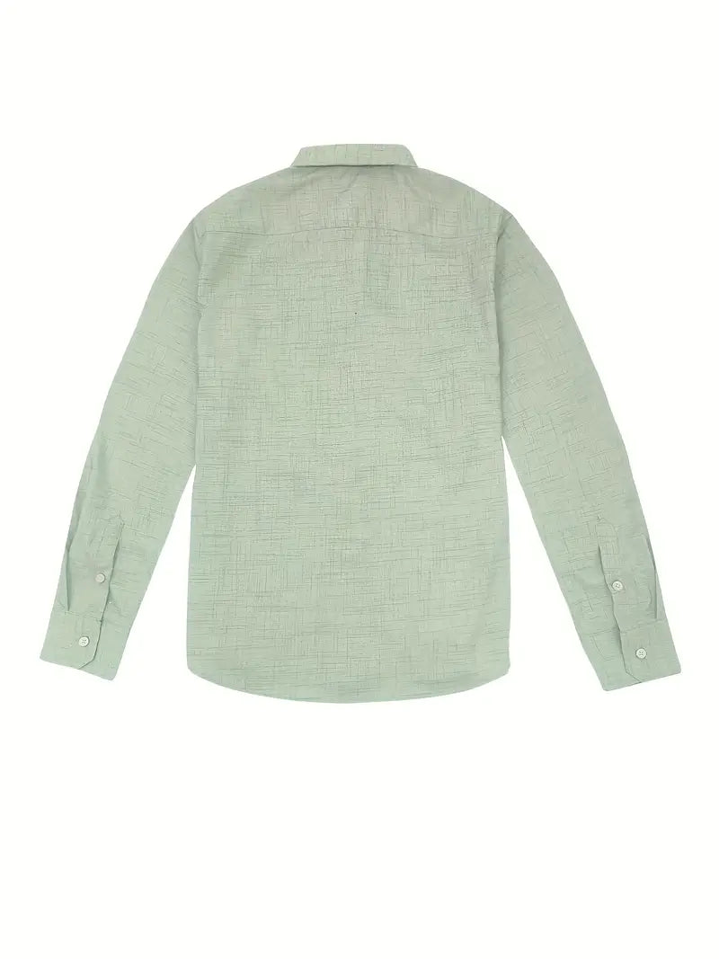 Men's Two-Tone Trim Modern Fit Button-Down Shirt