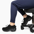 Women's Knit Toggle Walking Shoes with Cushioned Sole