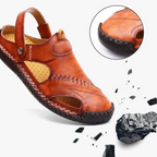 Men's Leather Comfort Sandals Closed Toe Breathable Anti Slip