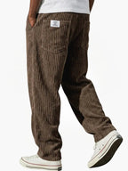 Men's Relaxed Corduroy Trousers Drawstring Everyday Fit