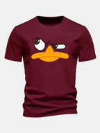 Men's Graphic T Shirt Cartoon Face Print Casual Fit
