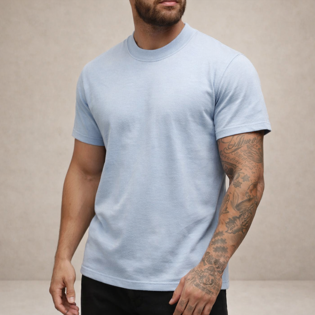 Men's Slim Fit Crew Neck Essential Cotton T Shirt