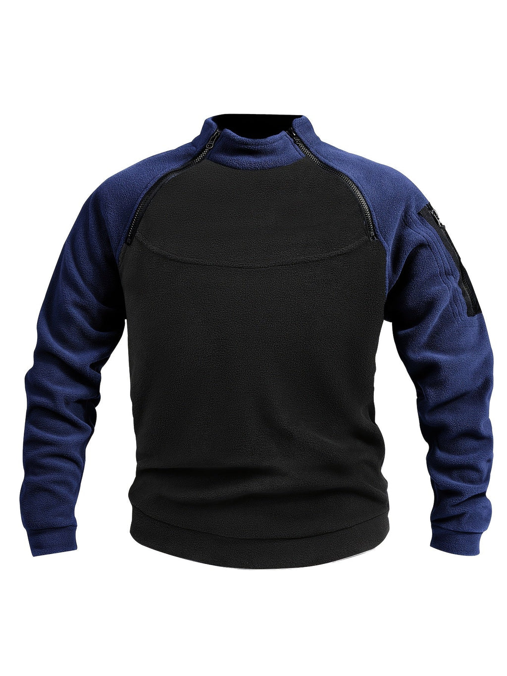Women's Cold-Weather Plush Knit Sweater with Zip Accent