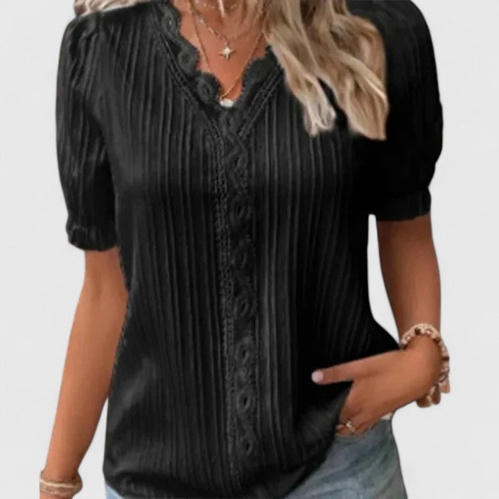 Women's Elegant V-Neck Blouse