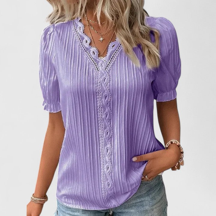 Women's Elegant V-Neck Blouse