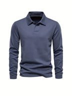 Men's Long Sleeve Polo Shirt Soft Comfortable Modern Fit