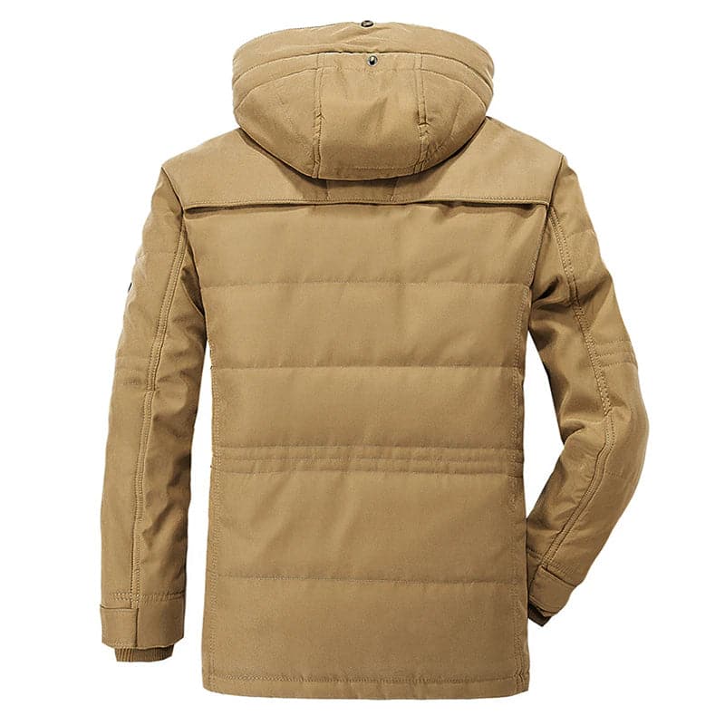 Men's Winter Utility Parka With Zip and Flap Pockets