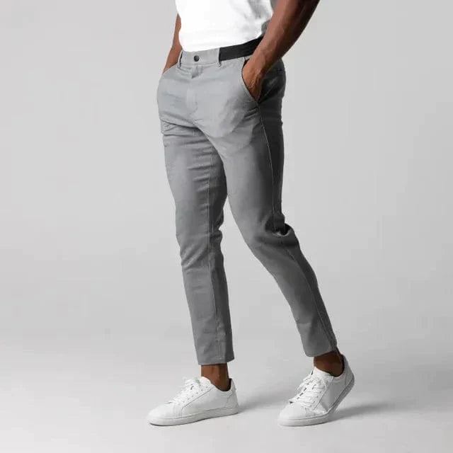 Men's Slim Fit Chino Trousers Smart Casual Everyday Pants