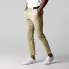 Men's Slim Fit Chino Trousers Smart Casual Everyday Pants