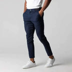 Men's Slim Fit Chino Trousers Smart Casual Everyday Pants