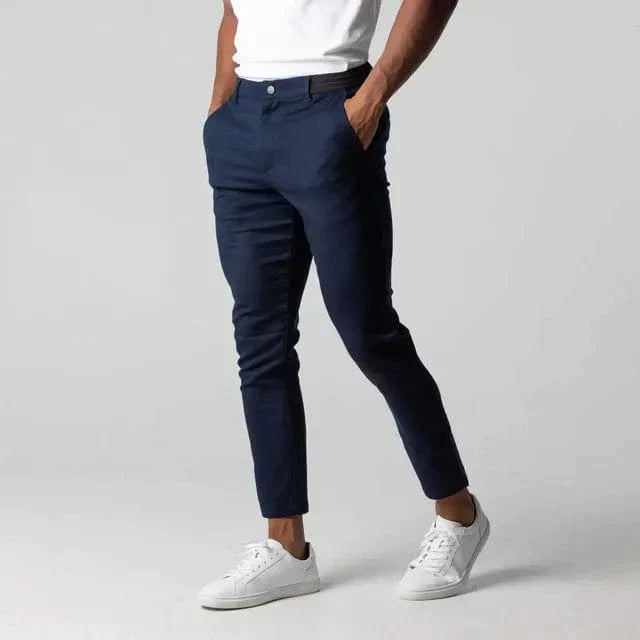 Men's Slim Fit Chino Trousers Smart Casual Everyday Pants