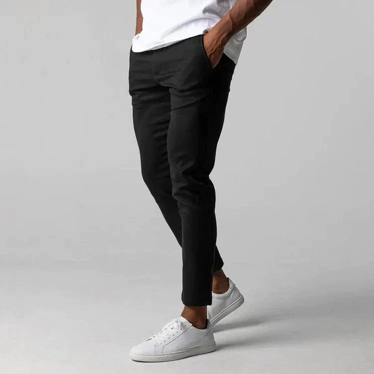 Men's Slim Fit Chino Trousers Smart Casual Everyday Pants