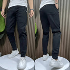 Men's Slim Tapered Cargo Jogger Ribbed Streetwear Trousers