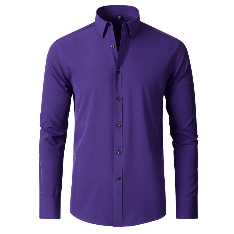 Men's Stretch Dress Shirt Wrinkle Resistant Slim Fit Shirt