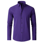 Men's Stretch Dress Shirt Wrinkle Resistant Slim Fit Shirt