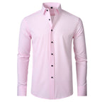 Men's Stretch Dress Shirt Wrinkle Resistant Slim Fit Shirt