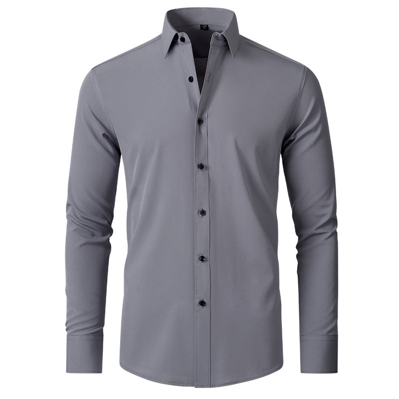 Men's Stretch Dress Shirt Wrinkle Resistant Slim Fit Shirt