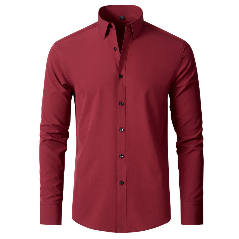 Men's Stretch Dress Shirt Wrinkle Resistant Slim Fit Shirt