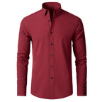 Men's Stretch Dress Shirt Wrinkle Resistant Slim Fit Shirt
