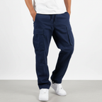 Men's Cotton Cargo Joggers Loose Fit Utility Trousers