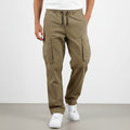 Men's Cotton Cargo Joggers Loose Fit Utility Trousers