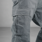 Men's Relaxed Fit Cotton Cargo Trousers Breathable Tapered Streetwear