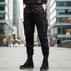 Men's Slim Fit Cargo Trousers Stretch Utility Joggers