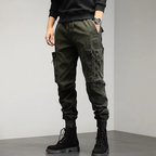 Men's Slim Fit Cargo Trousers Stretch Utility Joggers