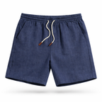 Men's Linen Shorts Elastic Waist Drawstring Summer Fit
