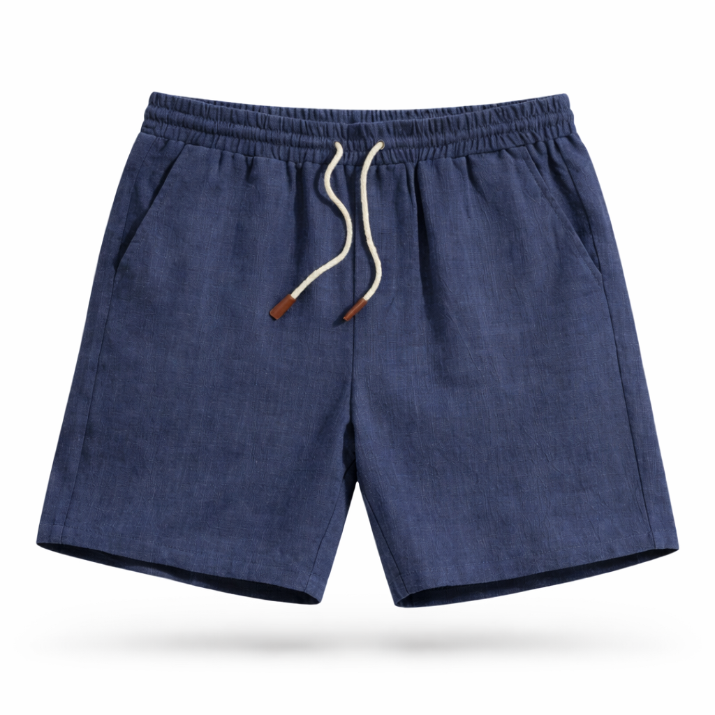 Men's Linen Shorts Elastic Waist Drawstring Summer Fit