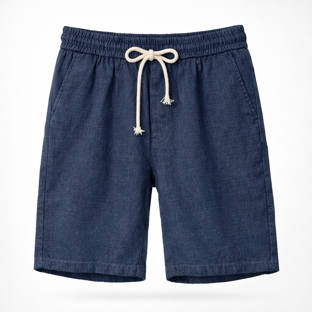 Men's Linen Blend Drawstring Shorts Relaxed Fit Summer Shorts