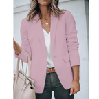 Women's Open-Front Office Blazer – Lightweight Tailored Layer
