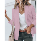 Women's Open-Front Office Blazer – Lightweight Tailored Layer