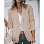 Women's Open-Front Office Blazer – Lightweight Tailored Layer