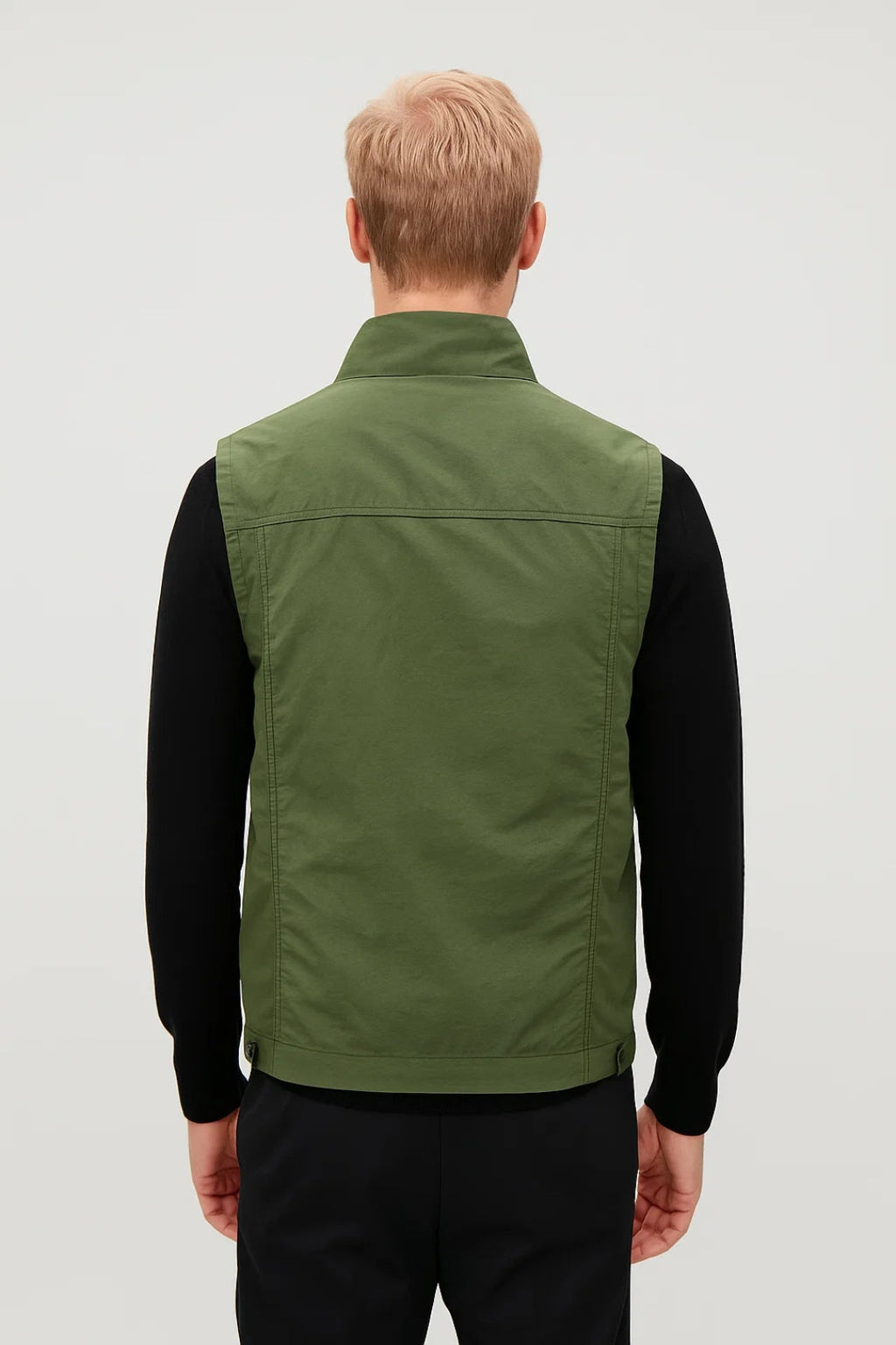 Men's Utility Gilet Stand Collar Zip Pocket Layer
