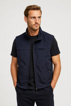 Men's Utility Gilet Stand Collar Zip Pocket Layer