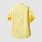 Men's Printed Linen Shirt Short Sleeve Chest Pocket