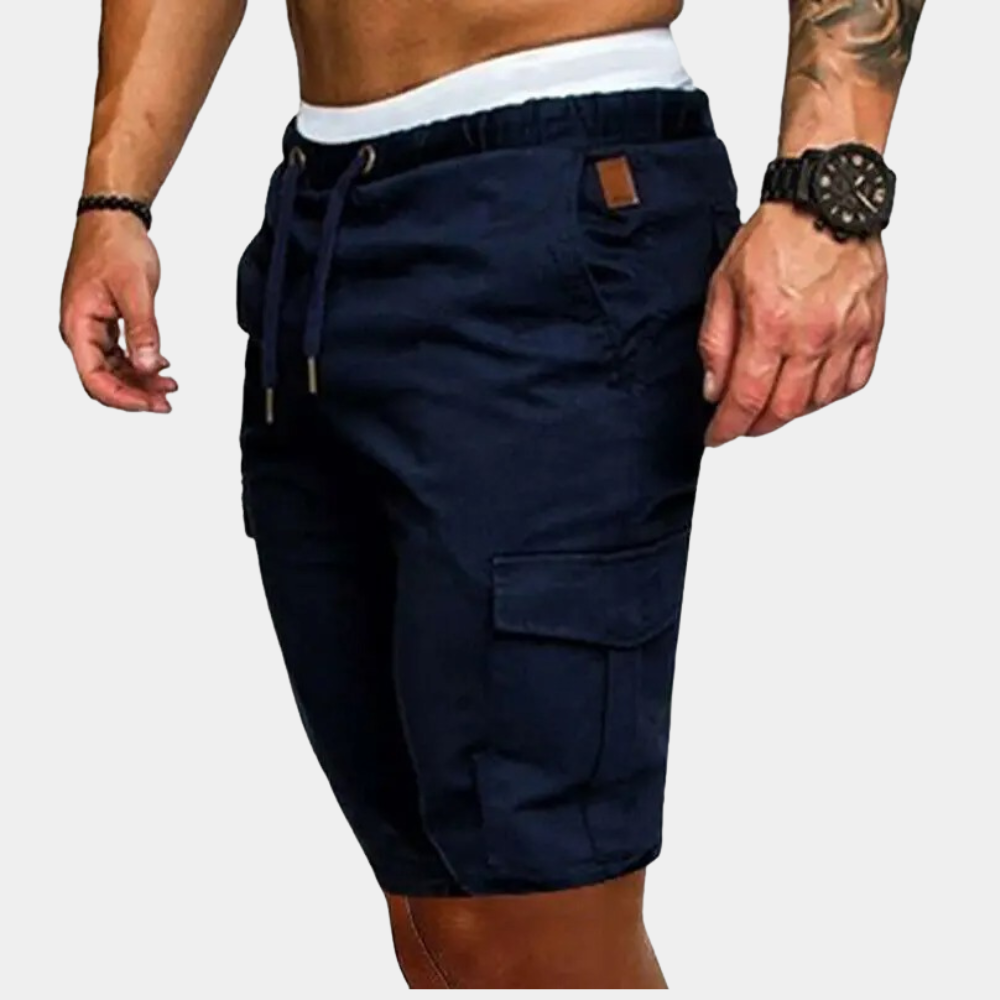 Men's Drawstring Cargo Shorts Relaxed Fit Utility Summer Wear
