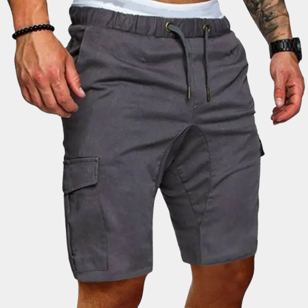 Men's Drawstring Cargo Shorts Relaxed Fit Utility Summer Wear
