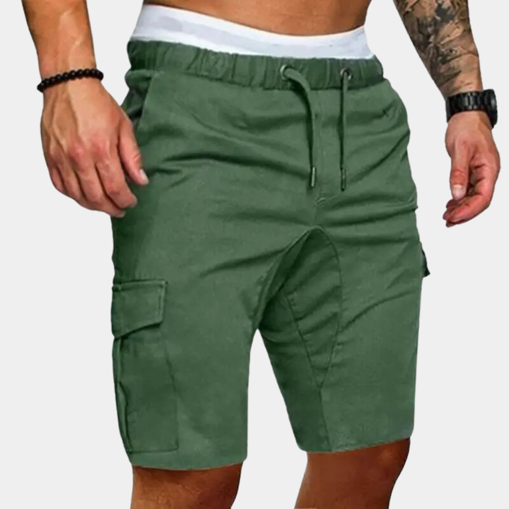 Men's Drawstring Cargo Shorts Relaxed Fit Utility Summer Wear