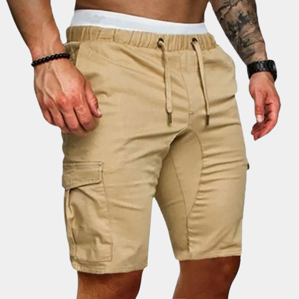 Men's Drawstring Cargo Shorts Relaxed Fit Utility Summer Wear
