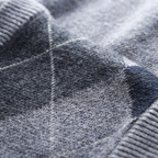 Men's Printed V Neck Sweater Vest Tailored Knit